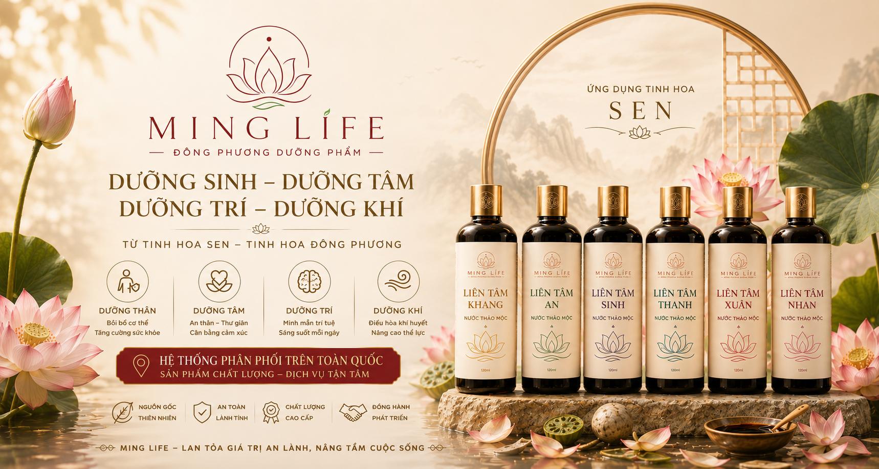 MING LIFE — Hệ thống dưỡng phẩm phương Đông và nền tảng thương mại sản phẩm xanh